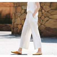 100% Linen Pants Women Maxi Wide Leg Loose Casual Long Trousers Spring Custom Hand Made Linen Plus S | Etsy (US)