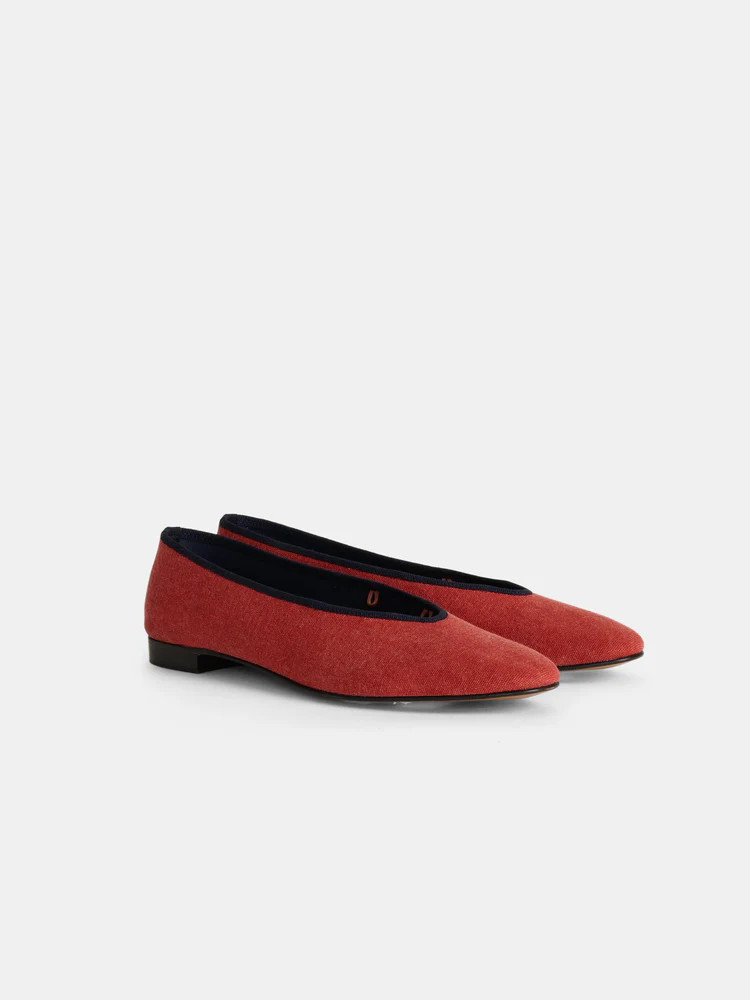 Juliet Italian Flat in Washed Canvas | Alex Mill