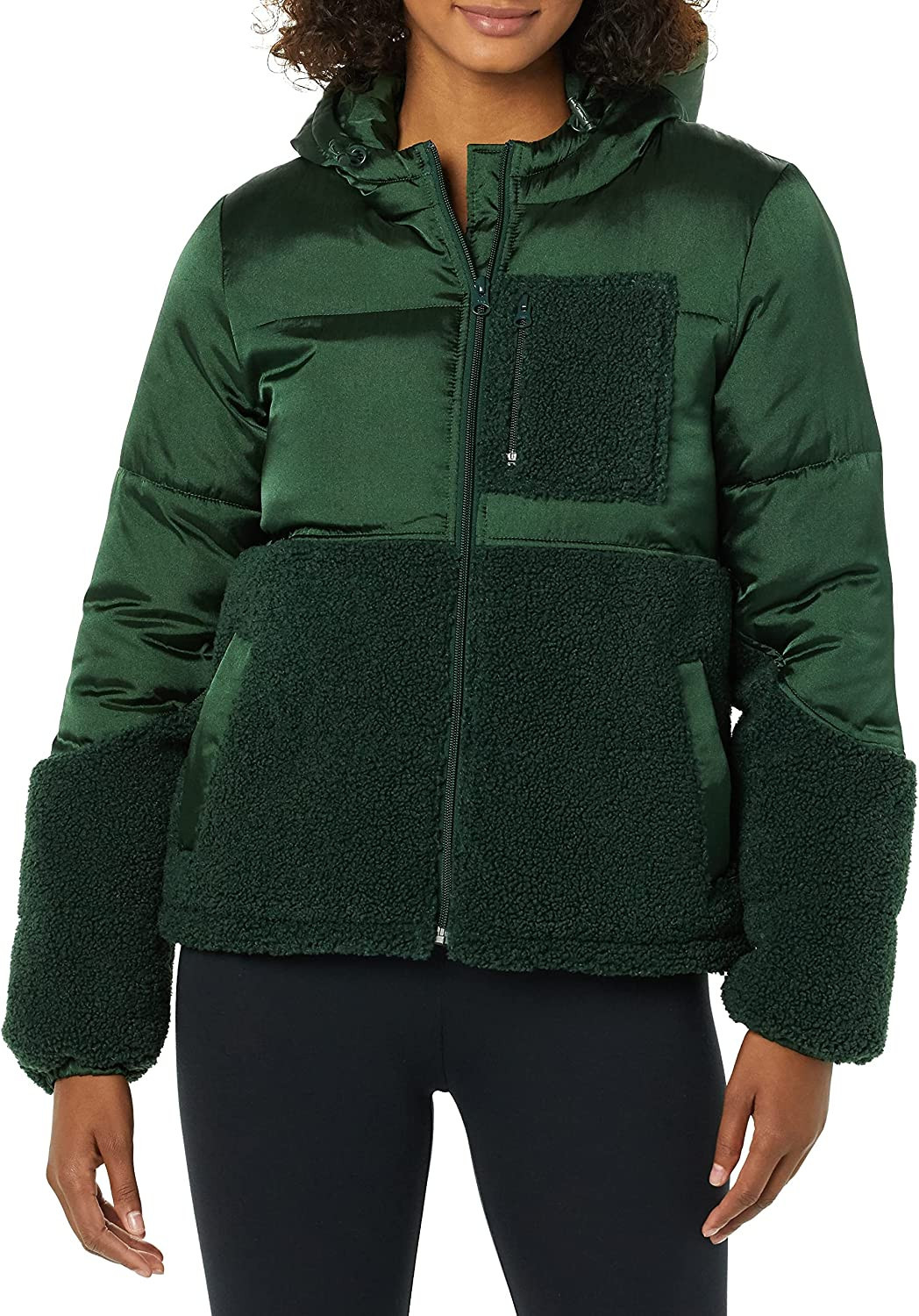 Amazon Essentials Women's Sherpa Puffer Jacket | Amazon (US)