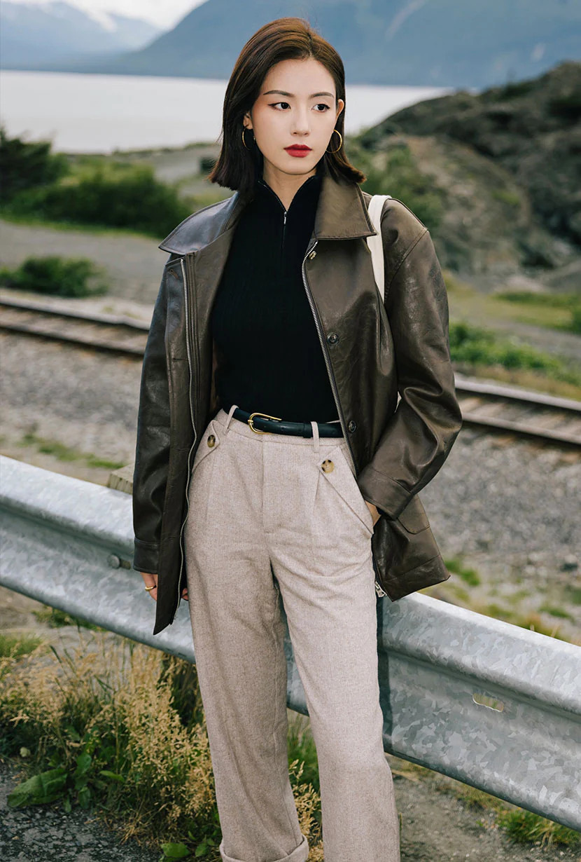 Reign Wool Pants - Oatmeal | Petite Studio NYC