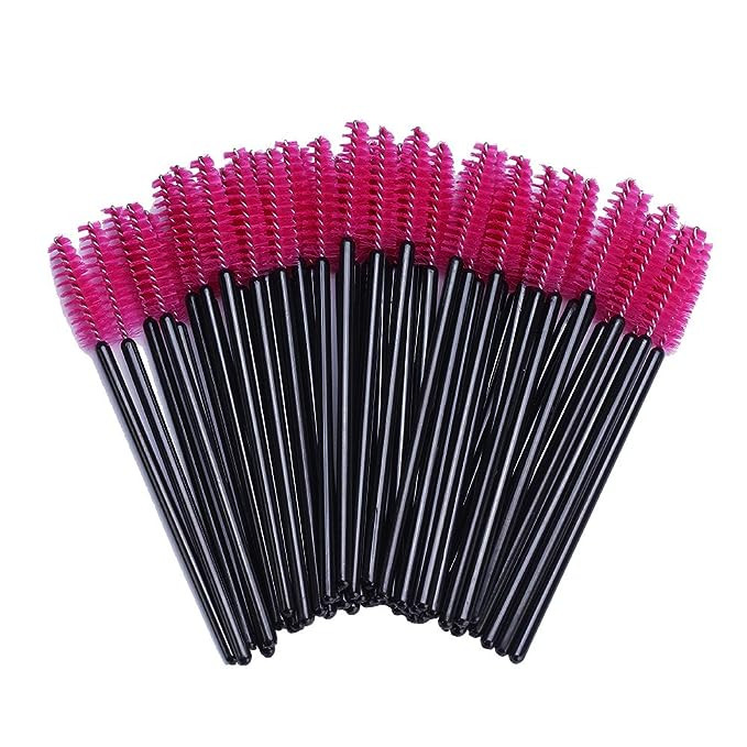 BTYMS 100 Pieces Disposable Spoolies Brush Eyelash Mascara Brushes Lash Wands Applicator Eyebrow ... | Amazon (US)