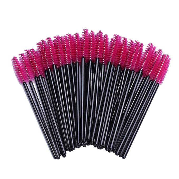 BTYMS 100 Pieces Disposable Spoolies Brush Eyelash Mascara Brushes Lash Wands Applicator Eyebrow ... | Amazon (US)