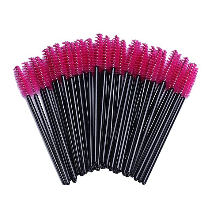 BTYMS 100 Pieces Disposable Spoolies Brush Eyelash Mascara Brushes Lash Wands Applicator Eyebrow ... | Amazon (US)