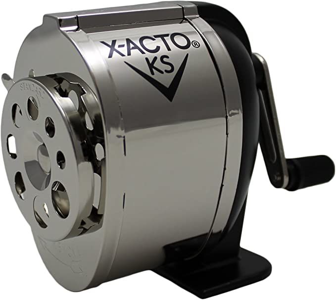 X-ACTO Ranger 1031 Wall Mount Manual Pencil Sharpener,Silver/Black, 1 Count (Pack of 1) | Amazon (US)