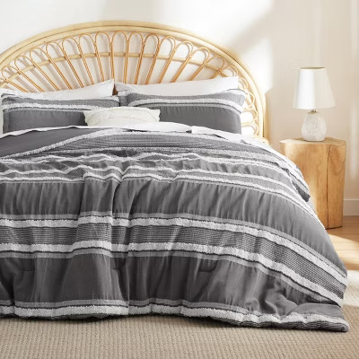 Boho Tufted Comforter Sets Multiple Colors & Patterns Farmhouse Shabby Chic Style | Target