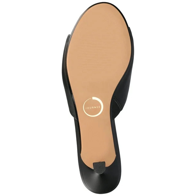 Journee Womens Jeylah Slip On Single Band Kitten Heel Dress Sandals - Walmart.com | Walmart (US)