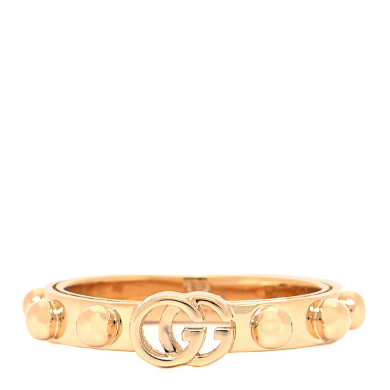 GUCCI 18K Yellow Gold Running GG Ring 53 6.25 | Fashionphile