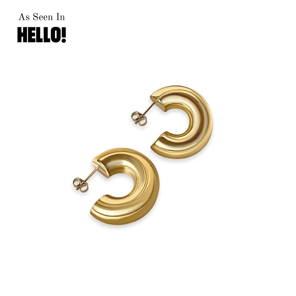 The Gold Juliet Chubby Hoop Earrings | Anisa Sojka