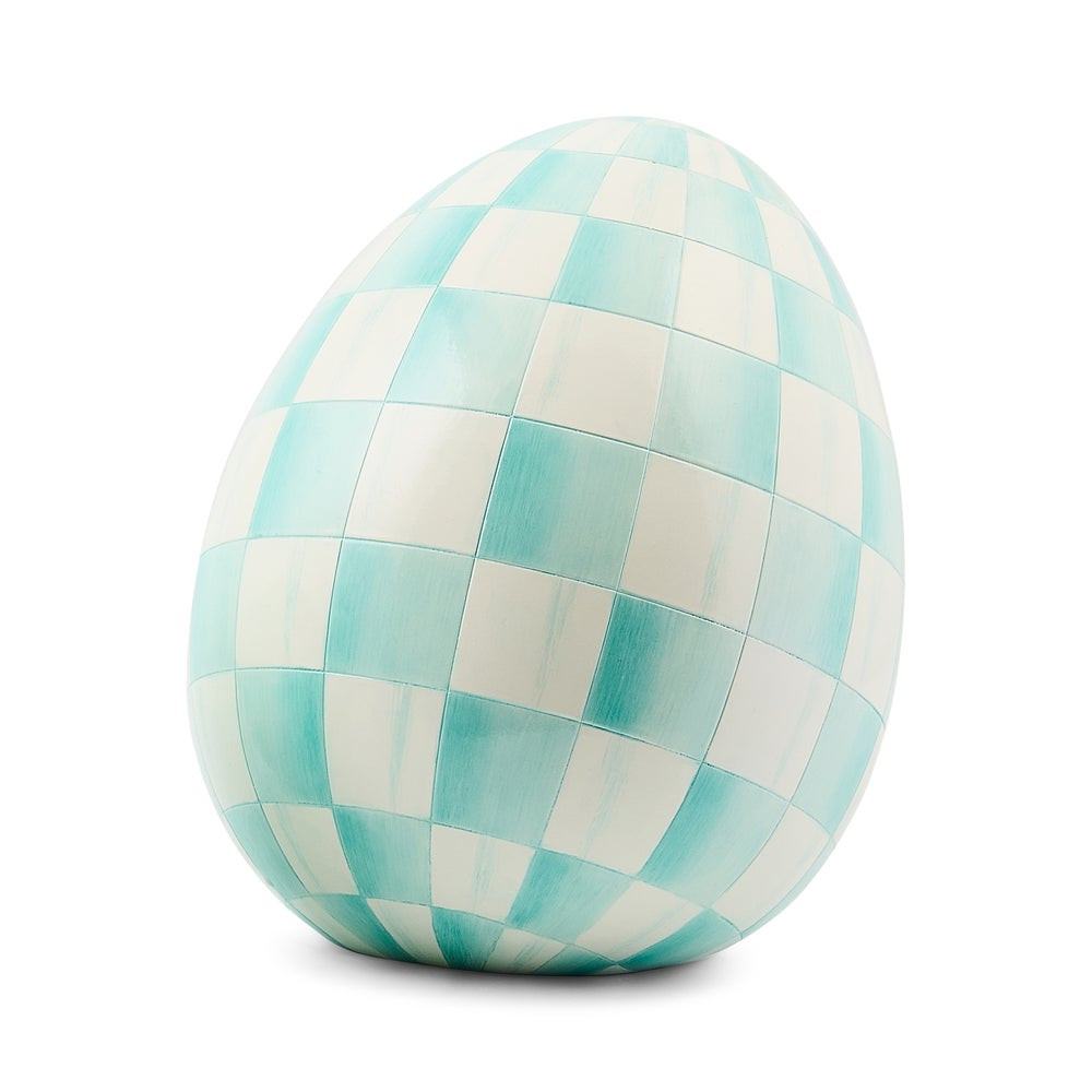 Aqua Check Small Egg | MacKenzie-Childs