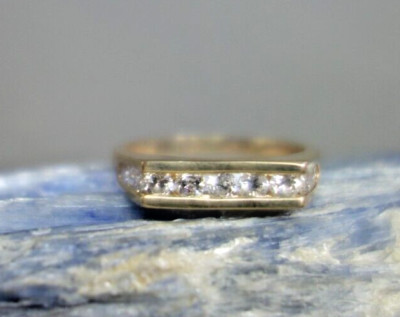 Diamond Band size 4.5 14k yellow gold  | eBay | eBay US