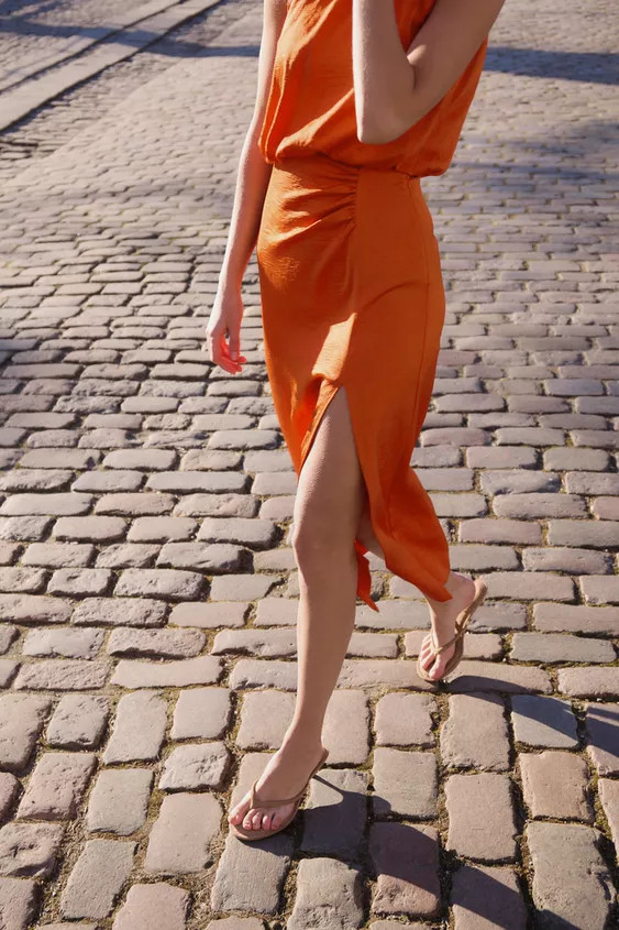 SPLIT SUEDE HEELED SANDALS | Zara UK