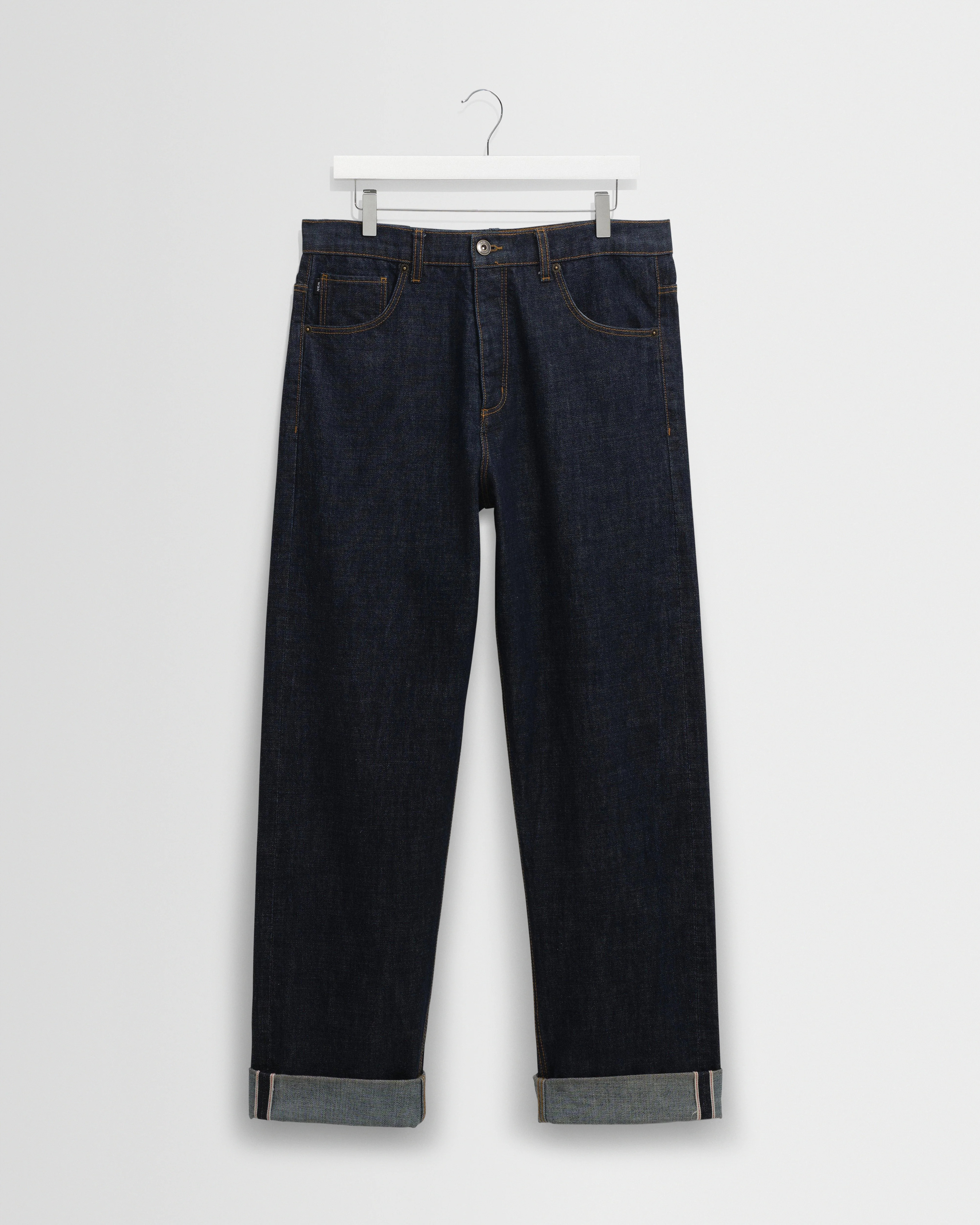 Felix - Rinse Wash Selvedge Loose Fit Denim Jeans | Wax London US