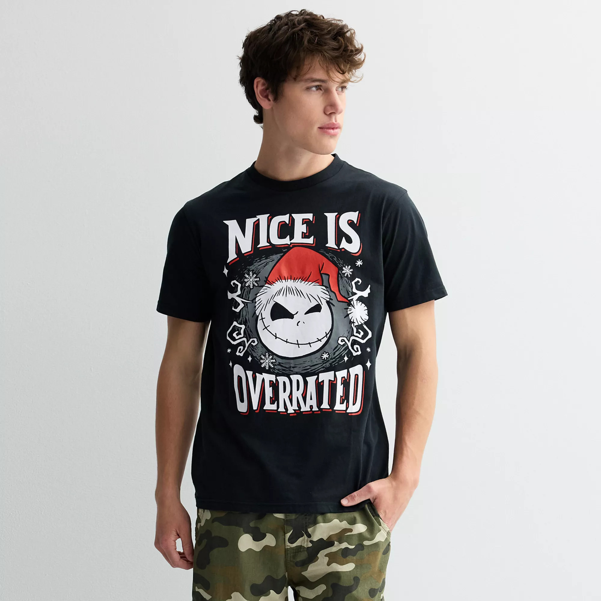 Men's Disney's The Nightmare Before Christmas Jack Skellington Nice Is Overrated Graphic Tee | Kohl's