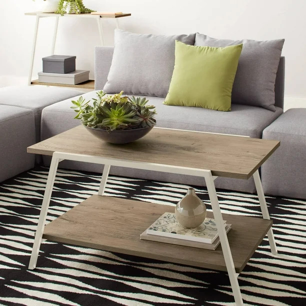 Mainstays Conrad Coffee Table, Brown/White | Walmart (US)