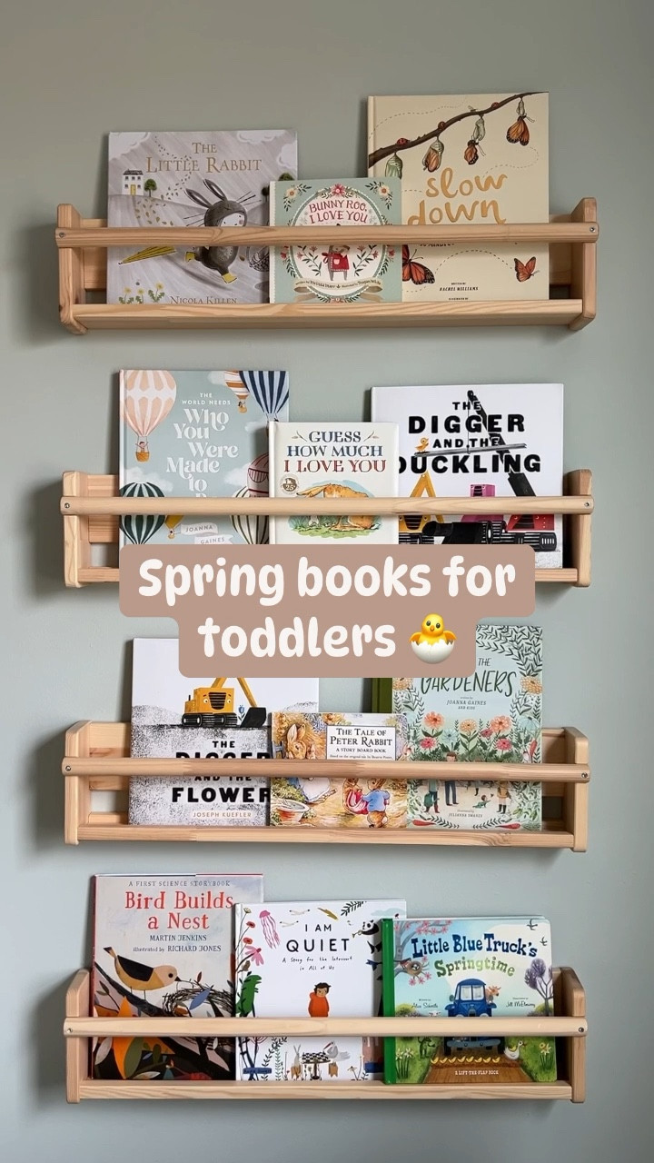 Swapped the book shelves out to be ready for spring and Easter 🐣 great toddler options (and vehicle lovers)  

#LTKkids #LTKVideo #LTKfamily