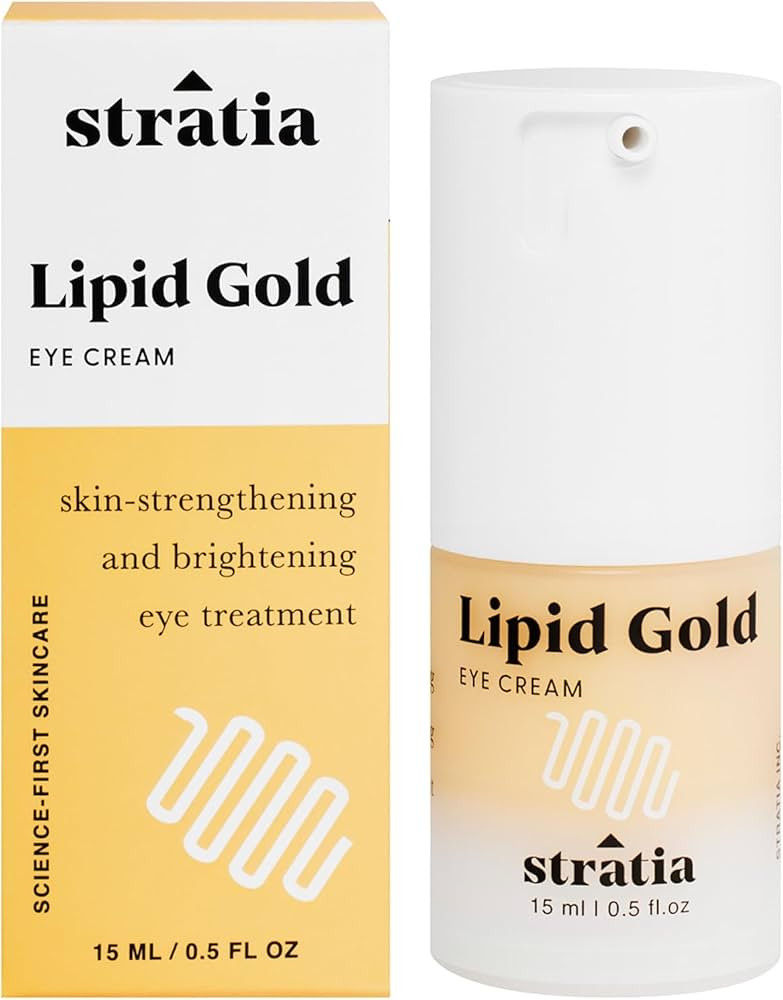 Stratia Lipid Gold Eye Cream Moisturizer & Anti-Aging Skin Care for Dark Circles, Fine Lines, Wri... | Amazon (US)