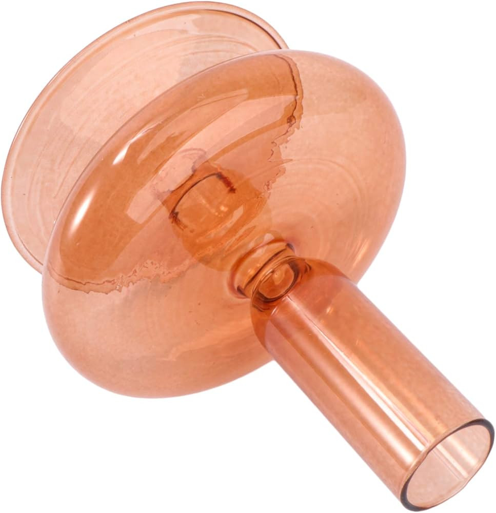 PRETYZOOM Clear Glass Candle Holders Glass Pillar Candle Vase Wedding Candlestick Decoration for ... | Amazon (US)