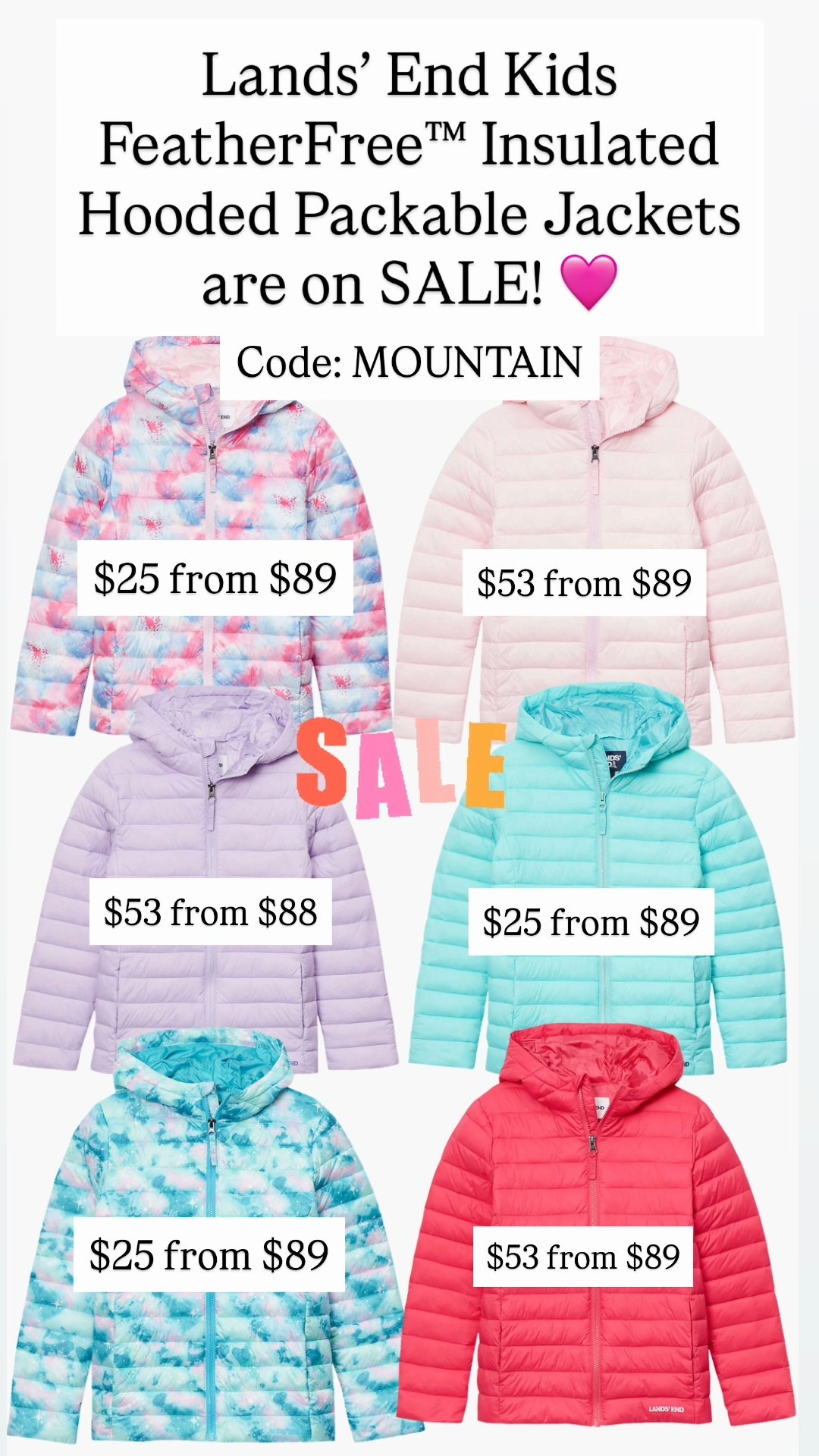 Lands’ End insulated jackets for kids are on sale!!! 🩷 code - MOUNTAIN

#LTKKids #LTKSaleAlert