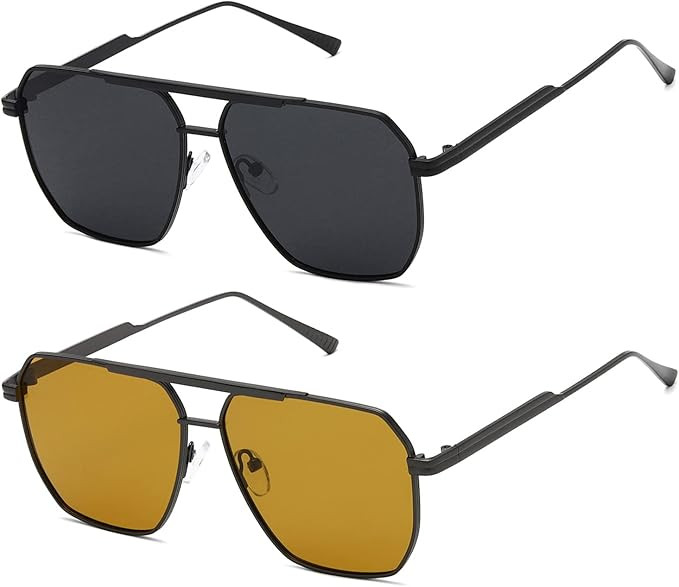 Kimorn Polarized Sunglasses Womens Men Retro Oversized Square Vintage Fashion Shades Classic Larg... | Amazon (US)