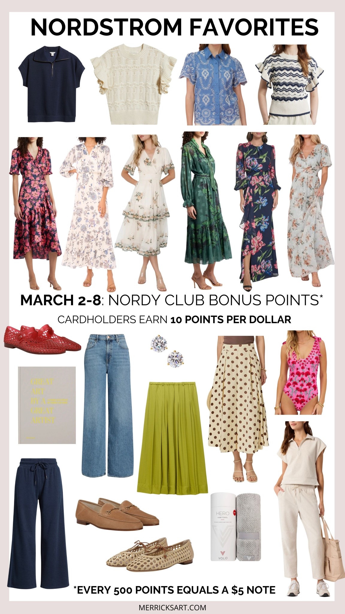 Calling all Nordy Cardholders…10x the bonus points on your entire purchases through Sunday. Points add up quickly and earn you notes to use on a future purchase! So many cute new arrivals!

#LTKWedding #LTKSaleAlert #LTKdayinmylife