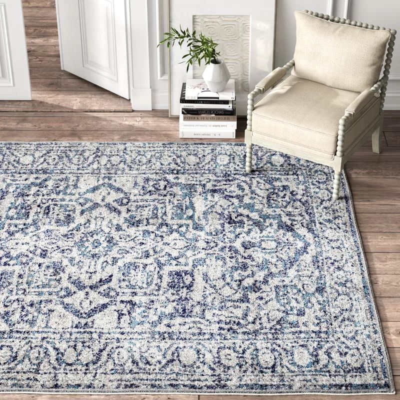 Oriental Navy Area Rug | Wayfair North America