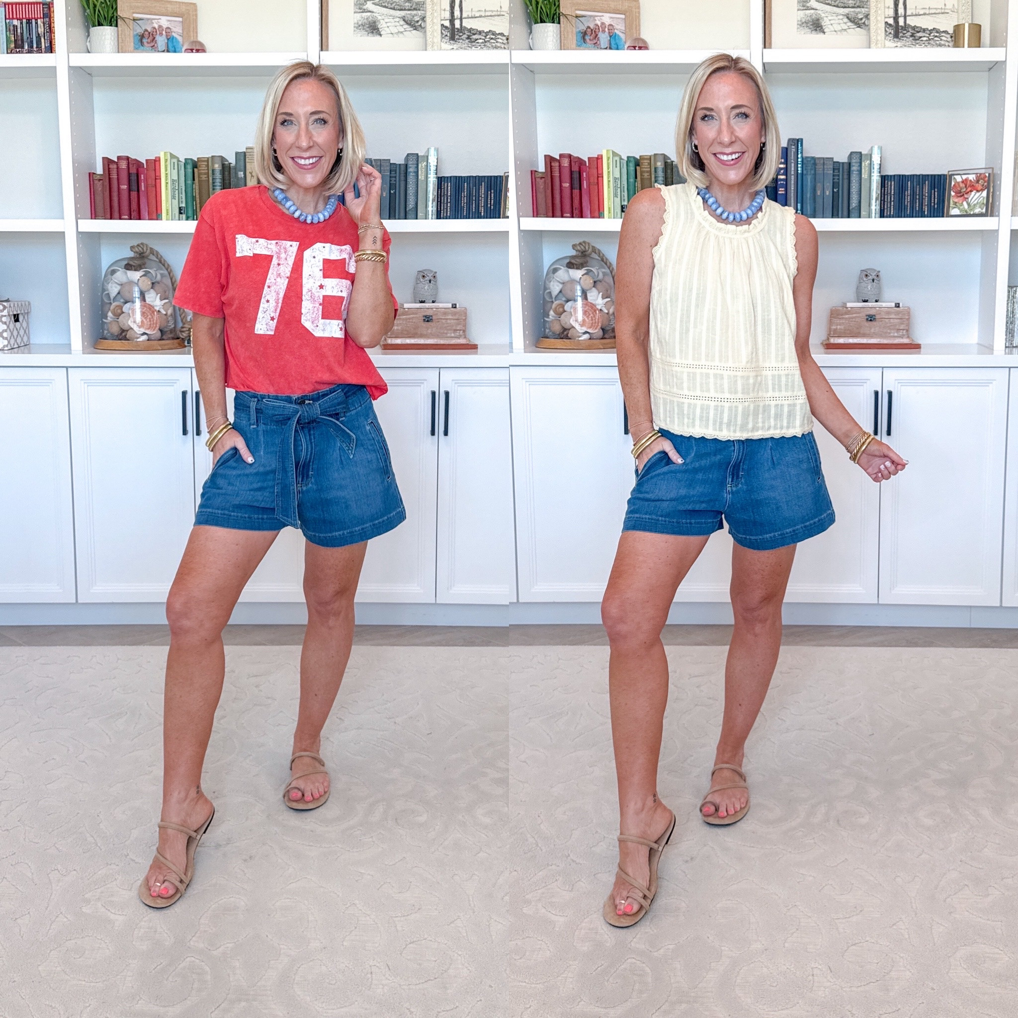 Walmart - new denim and tops (all under $27) * Bow Tie Short - size 2. $26.98. 2 colors. Boxy Cropped Graphic Tee - size XS. $9.98. 6 colors. Flowy Lace Inset Tank - size XS. $17.98. 3 colors.

#LTKOver40#LTKSeasonal