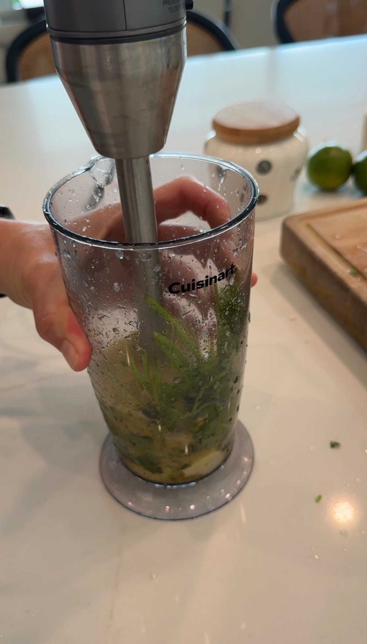The handmixer you didn’t know you needed. I use this to make all my dressings, marinades, jams, anything that needs mixing to thicken, soups, etc. she’s a workhorse in the kitchen. 

I’m linking just the blender but also the 3 piece kit that I LOVE it’s like having a food processor but way easier to clean up  