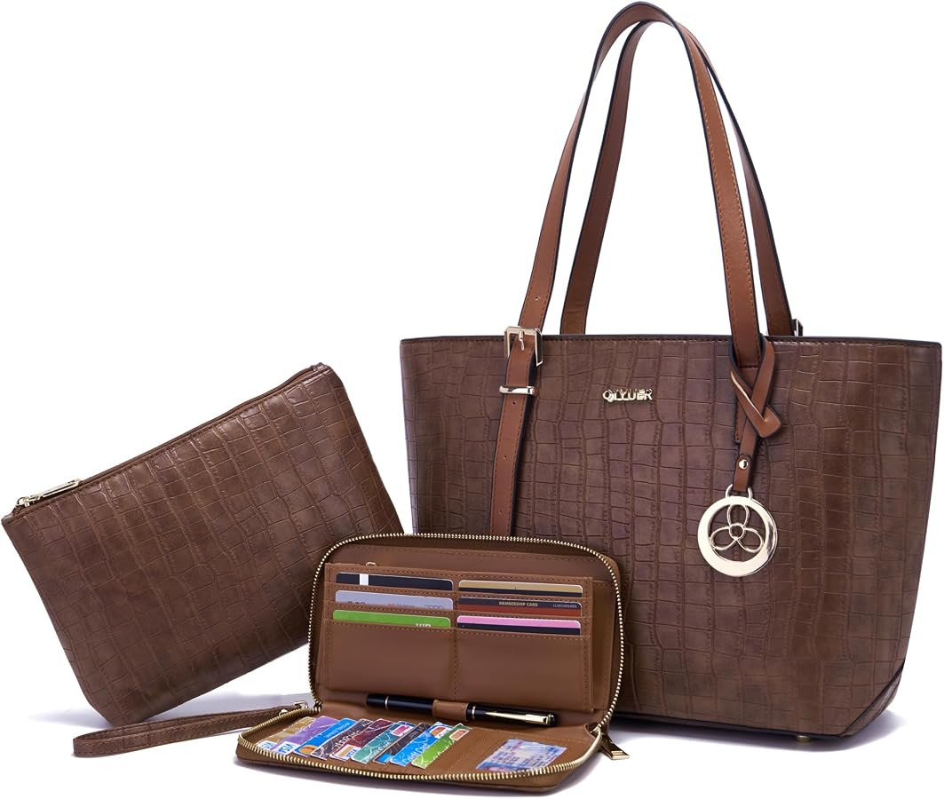 Purses And Wallets Set For Women Work Tote Satchel Handbags Shoulder Bag Top Handle Totes Purse W... | Amazon (US)