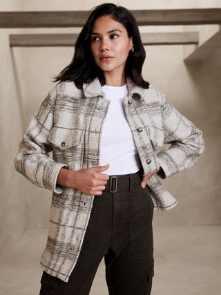 Plaid Shacket | Banana Republic Factory