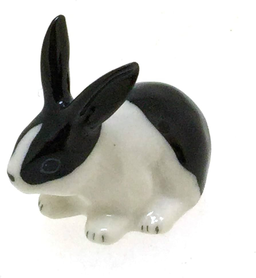 ZOOCRAFT Mini Rabbit Bunny Figurine Ceramic DIY Fairy Garden Terrarium Decor | Amazon (US)