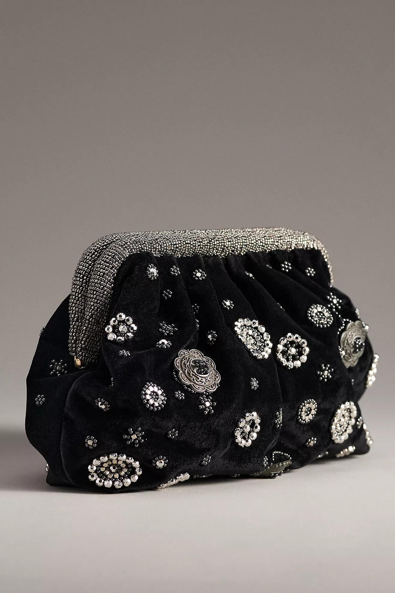Studded Embellished Velvet Clutch | Anthropologie (US)