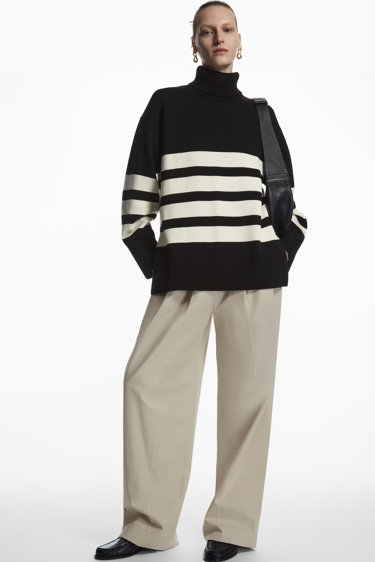 STRIPED WOOL TURTLENECK JUMPER | COS (AU)