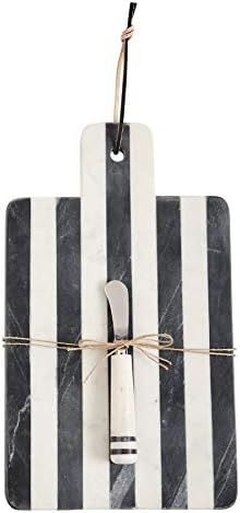 Mud Pie Striped Marble Board Sets (Paddle), "board 16"" x 7"" | spreader 7""" | Amazon (US)