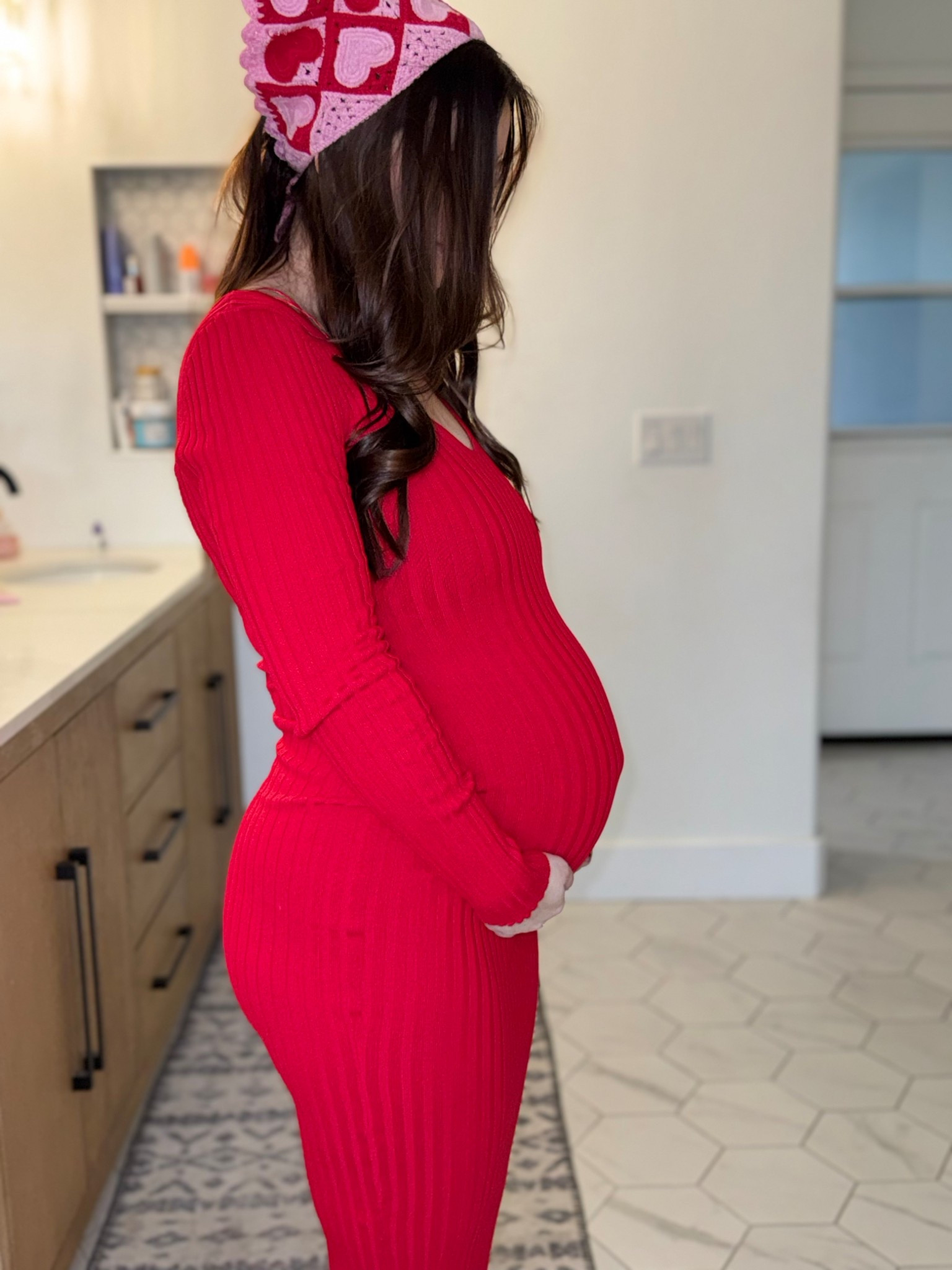 red dress fancy Red Crystal Evening Dress