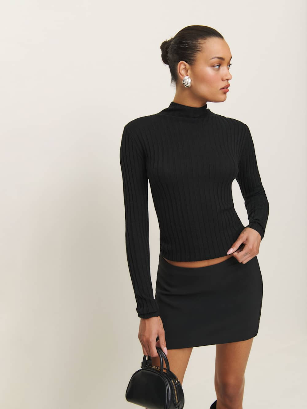 Cori Ribbed Turtleneck Sweater | Reformation (Global)