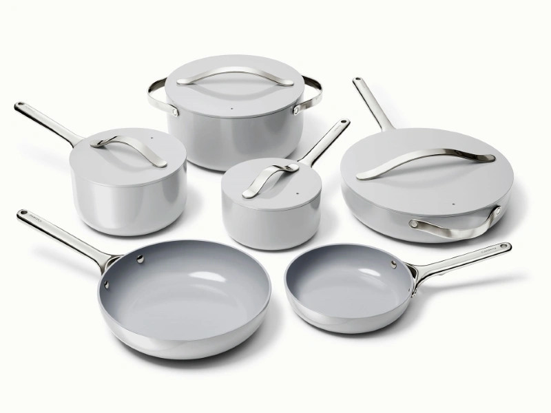 Ceramic Cookware & Minis Set | Nonstick Pots & Pans Set | Non-Toxic | Caraway