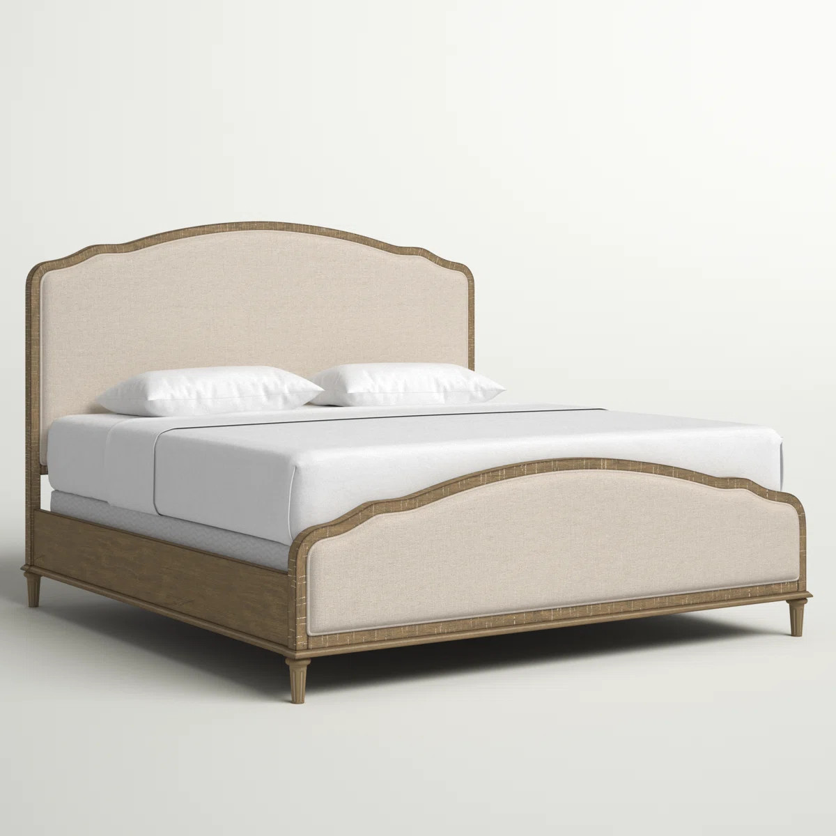 Ilay Solid Wood Arched Headboard Upholstered Bed | Wayfair North America