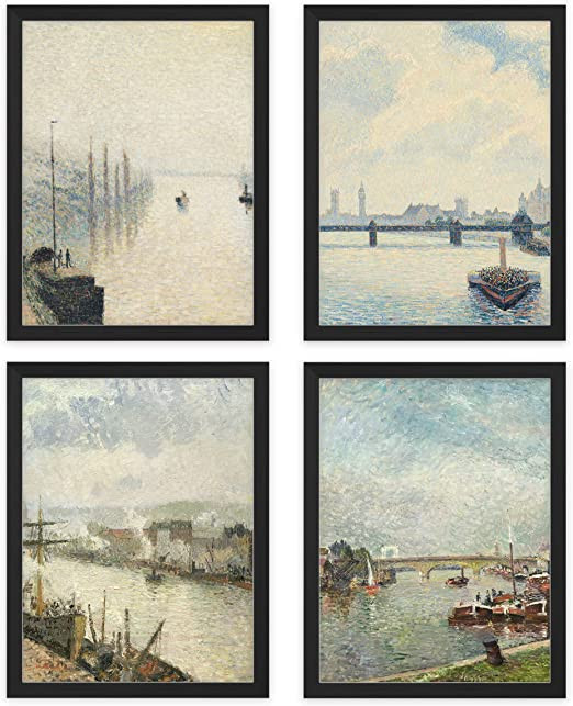 SIGNWIN Framed Poster Bathroom Decor 8"x10"x 4 Black, Wall Art Room Decor Multicolor for Living R... | Amazon (US)