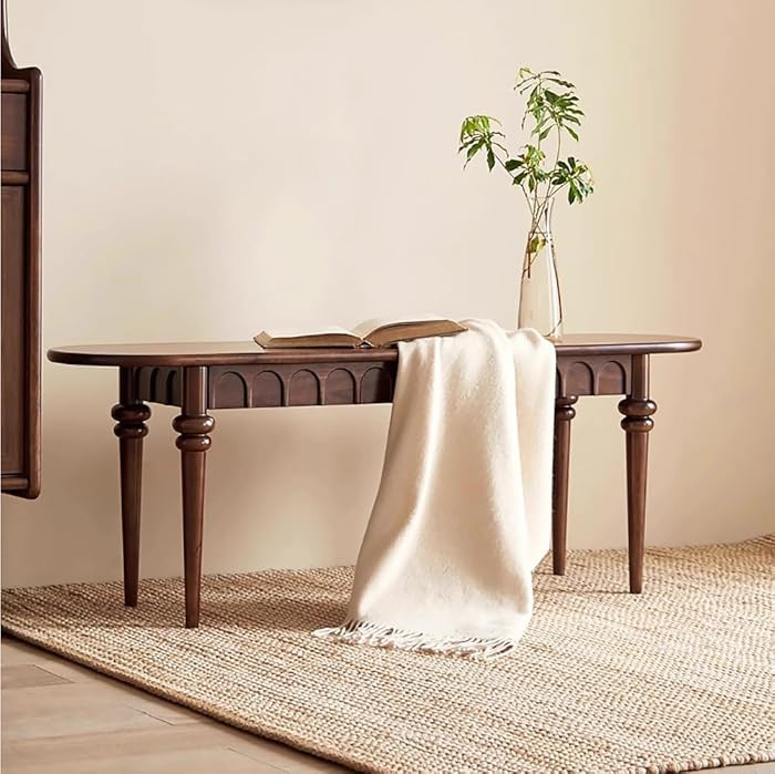 Vintage Wood Indoor Dining Bench, 47" Long Wood Bench for Dining Room with Safety Rounded Corners... | Amazon (US)