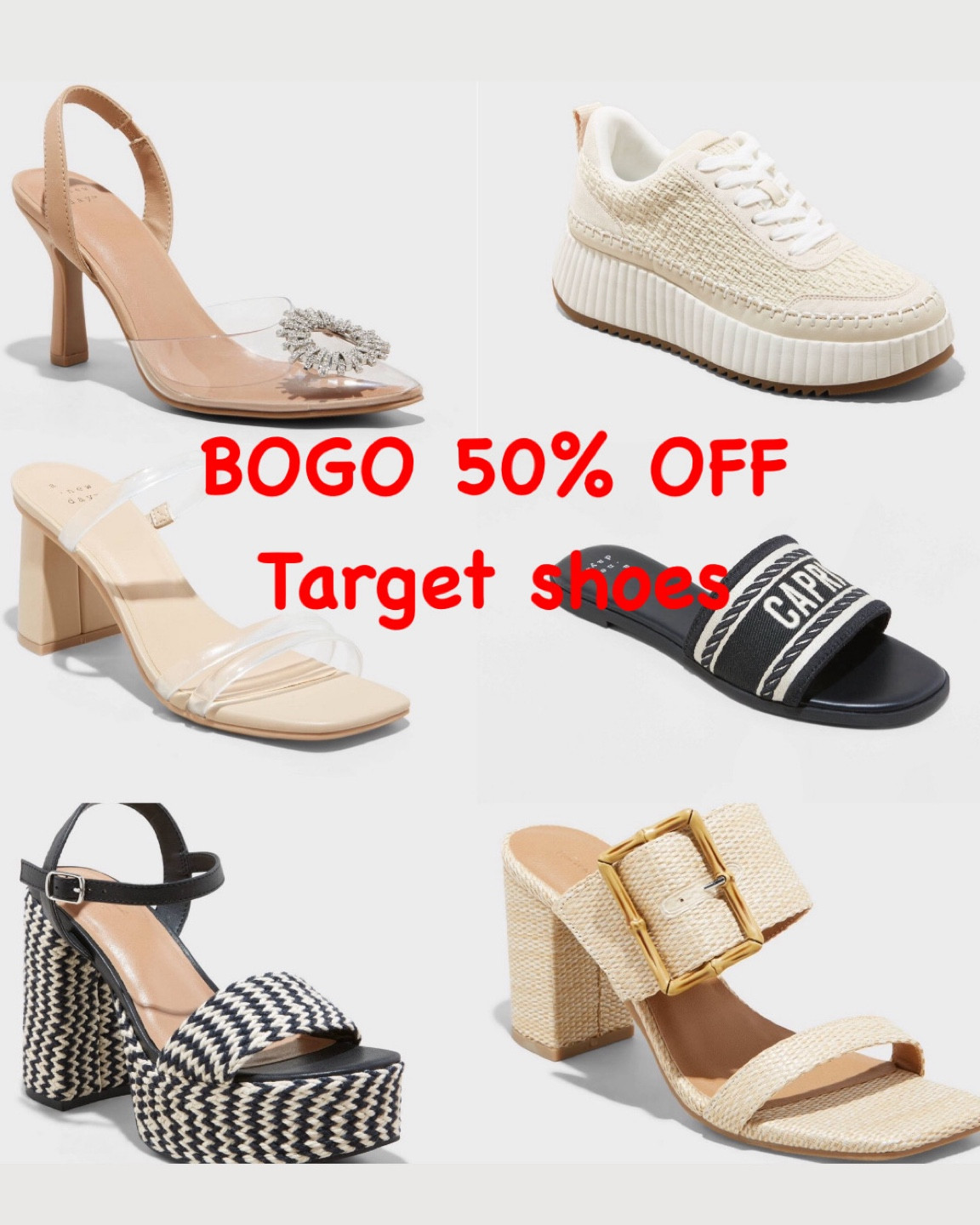 BOGO 50% off shoes for the whole family at Target! 
Shoe crush / wedding guest / spring style / vacation 

#LTKshoecrush #LTKsalealert #LTKwedding
