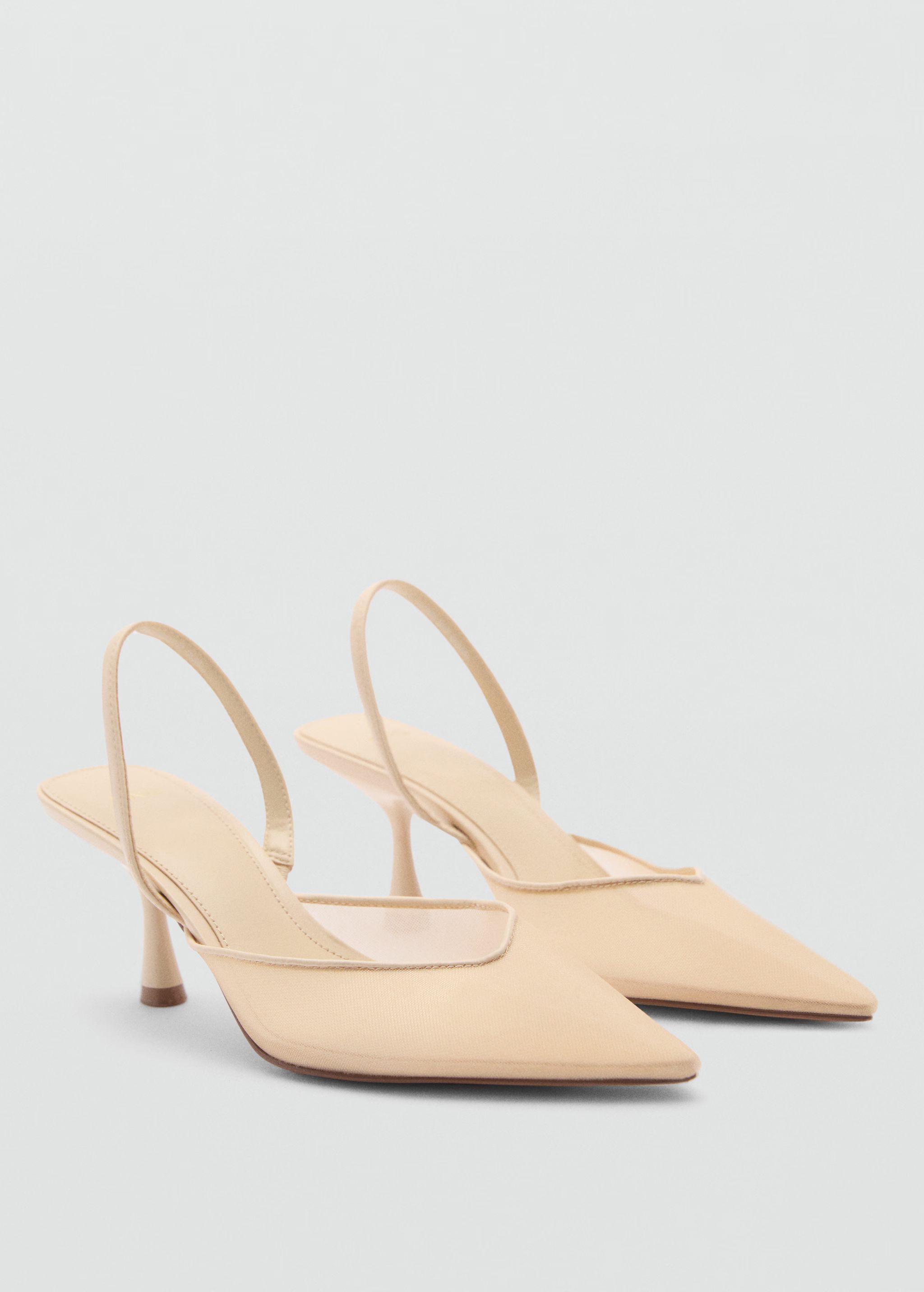 Mesh shoe with heel | MANGO (US)