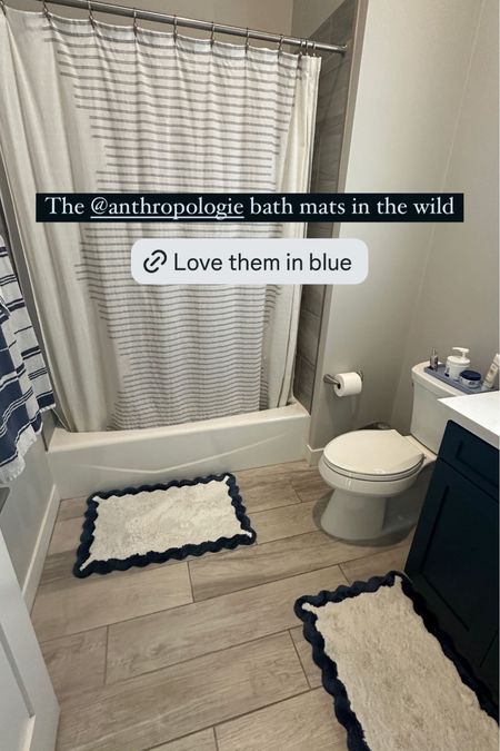 The cutest scallop Anthropologie bath mats in navy!!

#LTKHome