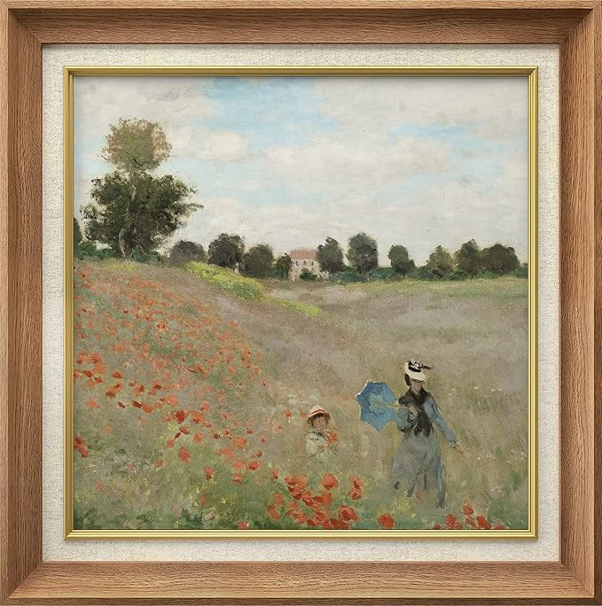 MUDECOR Premium Framed Wall Art Poppy Flower Field at Argenteuil Claude Monet Classic Vintage Ill... | Amazon (US)
