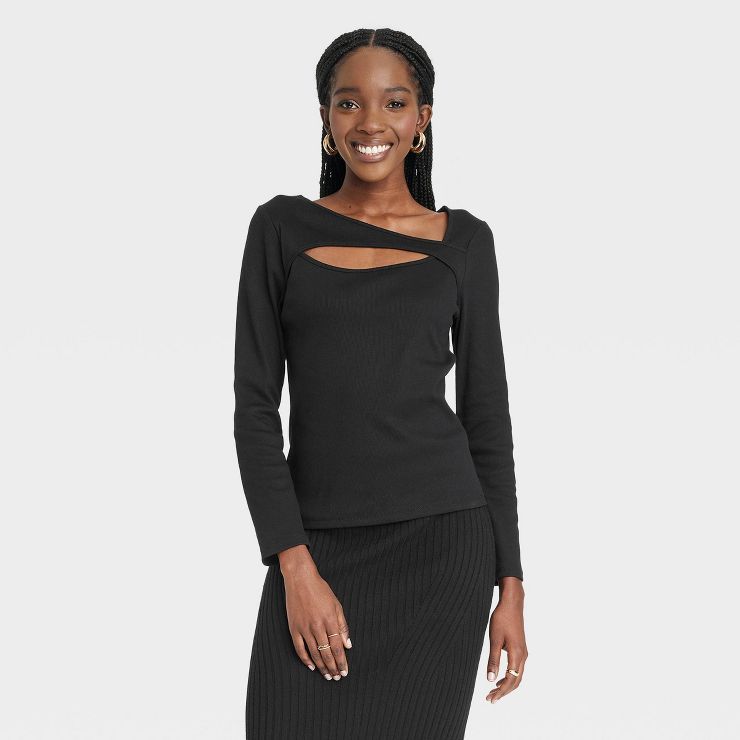 Women's Long Sleeve Fit T-Shirt - A New Day™ | Target