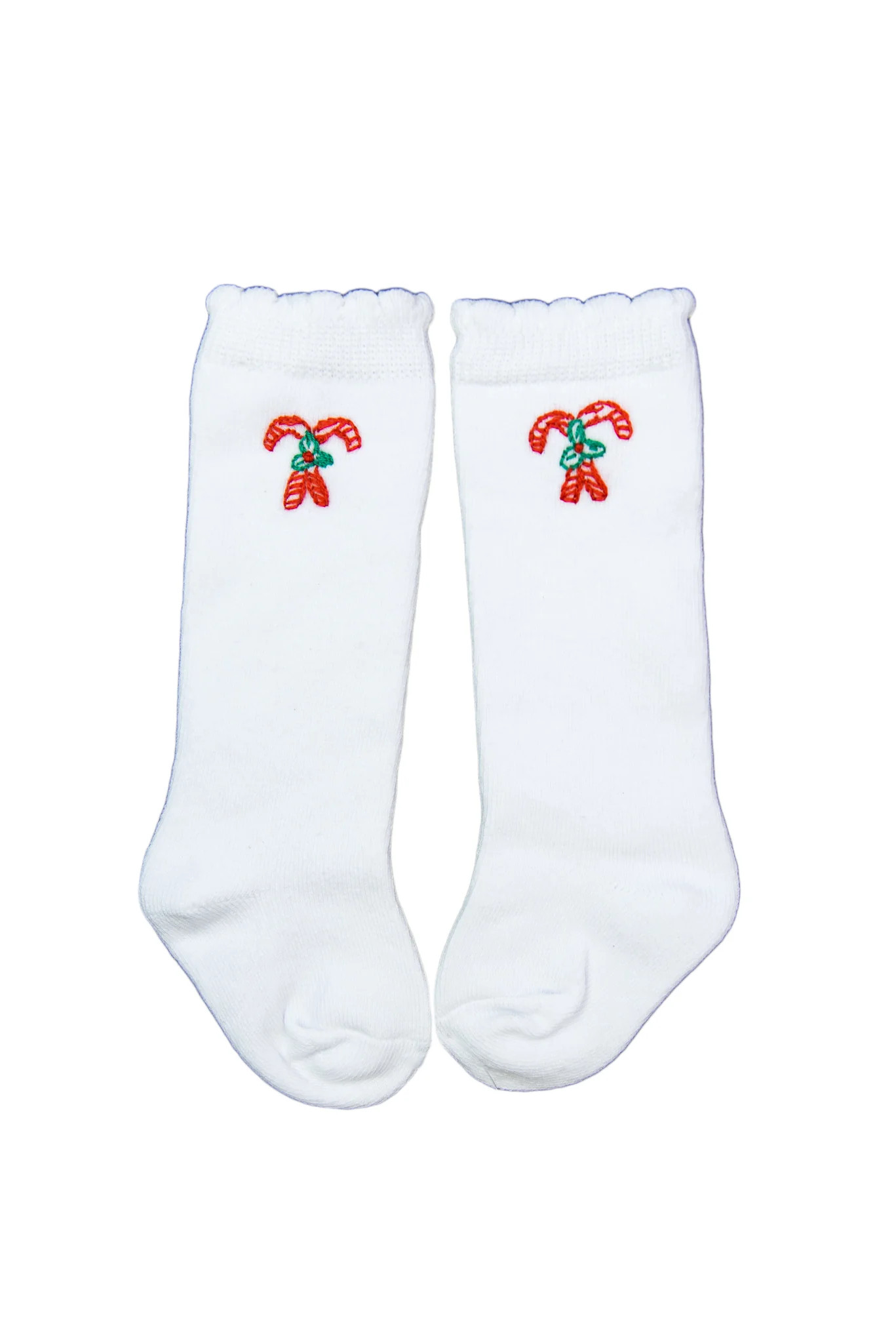 SD Kids Embroidered Candy Cane Socks | Sugar Dumplin' Kids