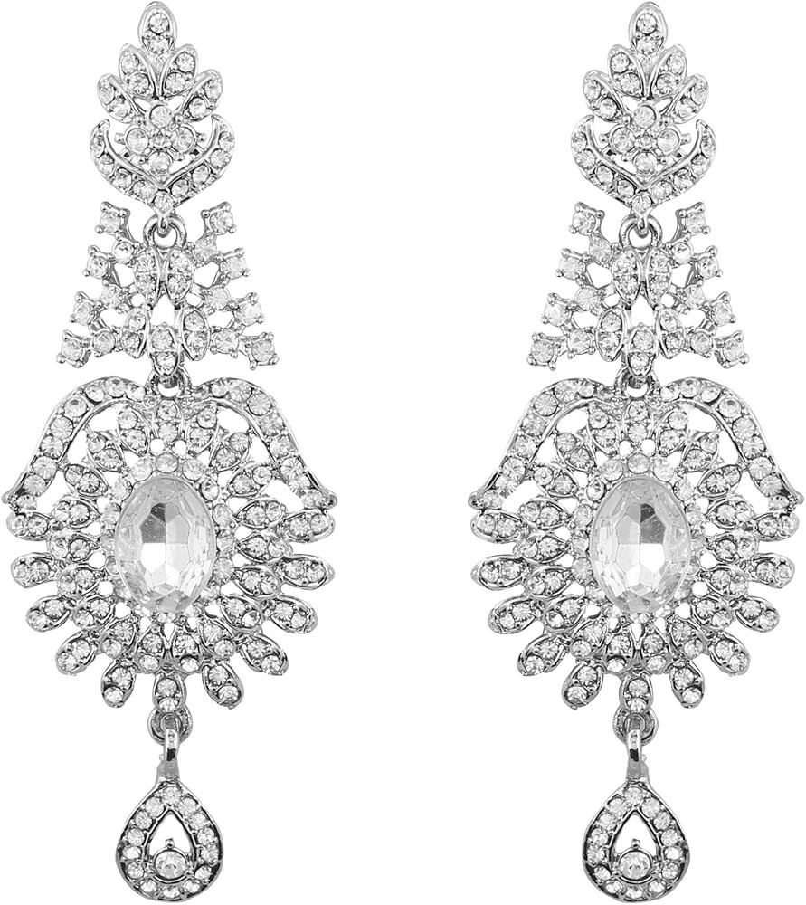 Touchstone Indian Bollywood Glamorous Handcrafted contemporary Designer Jewelry long Chandelier E... | Amazon (US)