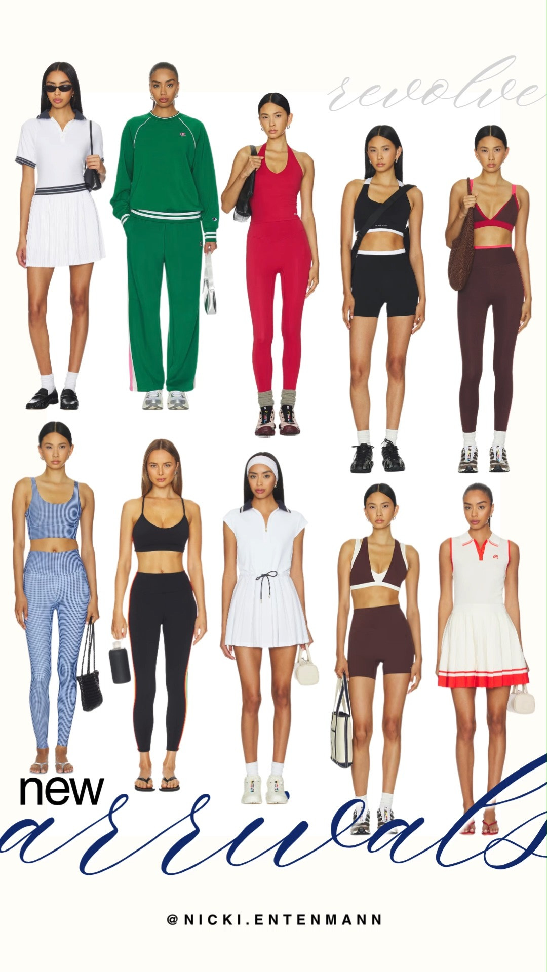 Elevate your activewear game with the latest chic Revolve new arrivals. This stylish collection features versatile performance pieces, including pleated tennis dresses, matching sports bra and legging sets, high-waisted biker shorts, and a vibrant green tracksuit. From retro-inspired polo collars to trendy gingham patterns and bold color-blocked details, these premium arrivals are absolutely perfect for refreshing your workout wardrobe or your weekend athleisure style.

#revolve #revolveme #newarrivals #activewear #athleisure #tenniscore #workoutgear #gymootd #casualchic #shoppinghaul 

 #LTKootd #LTKfitnessgoals #LTKActive