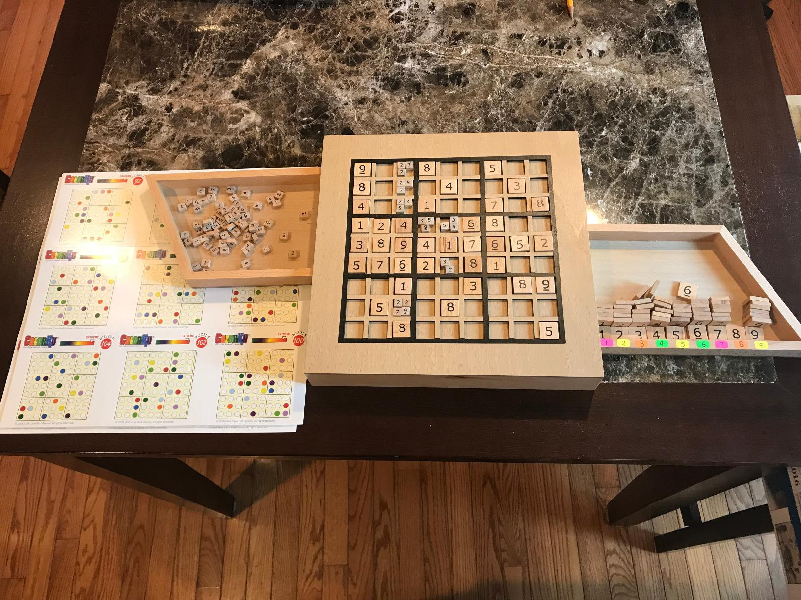 WE Games Wooden Sudoku Puzzle Board Game with Number & Thinking Tiles - 11 in | Amazon (US)