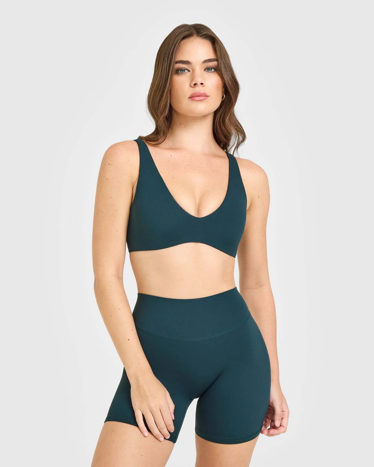 SoftMotion\u2122 Scoop Back Bralette with White Logo | Oil Blue | Oner Active (UK / US)