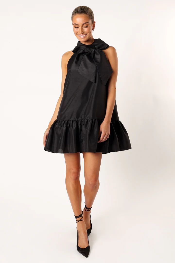 Jenna Halterneck Mini Dress - Black | Petal & Pup (US)